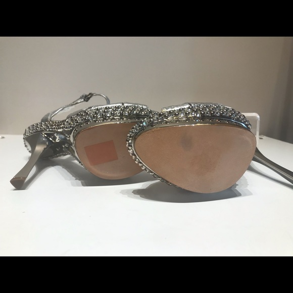 Claudio Merazzi silver double platform crystals - Picture 3 of 6